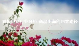 跨境电商行业分析-商品出海的四大路径