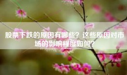 股票下跌的原因有哪些？这些原因对市场的影响程度如何？