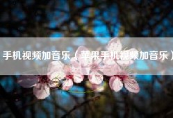 手机视频加音乐（苹果手机视频加音乐）