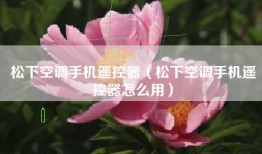 松下空调手机遥控器（松下空调手机遥控器怎么用）