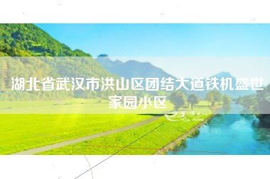湖北省武汉市洪山区团结大道铁机盛世家园小区